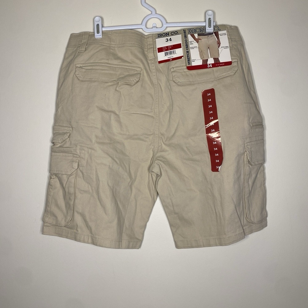 IRON Clothing Co Stretch Cargo Short Men's 34 Flex Waistband Twill Multi Pocket - Picture 3 of 7
